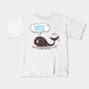 Sunset Beach, NC Summertime Vacationing Whale Spout Kids T-Shirt